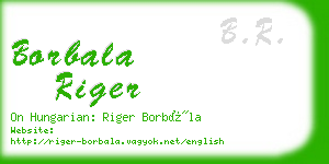 borbala riger business card
